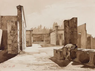 A Pompeian View, with additions by Prince Gaetano Maria Federico di Borbone